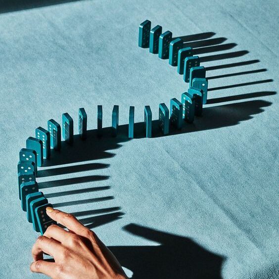 like dominos falling into place